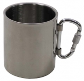 Tasse, Edelstahl, Karabiner, 220 ml