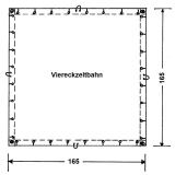 Viereckzeltbahn 340g/qm